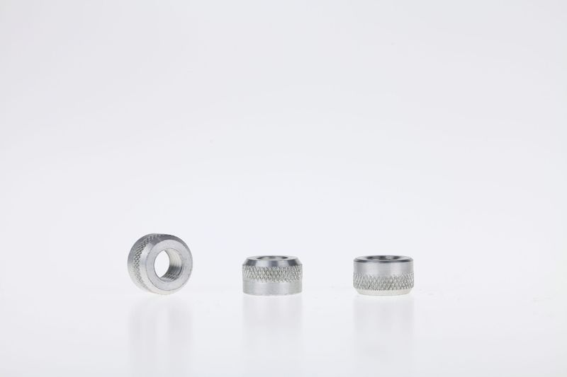 Aluminum round knurl nuts