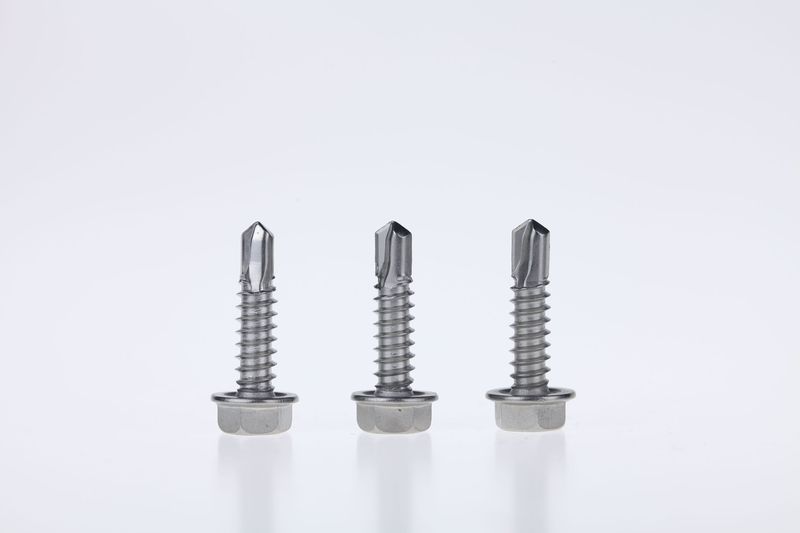 Stainless steel hexagon flange self-drilling screws